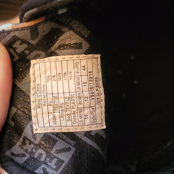 TUK Creepers vegan men's 11 platform NWOT Black baby blue w cheetah - Picture 2 of 4